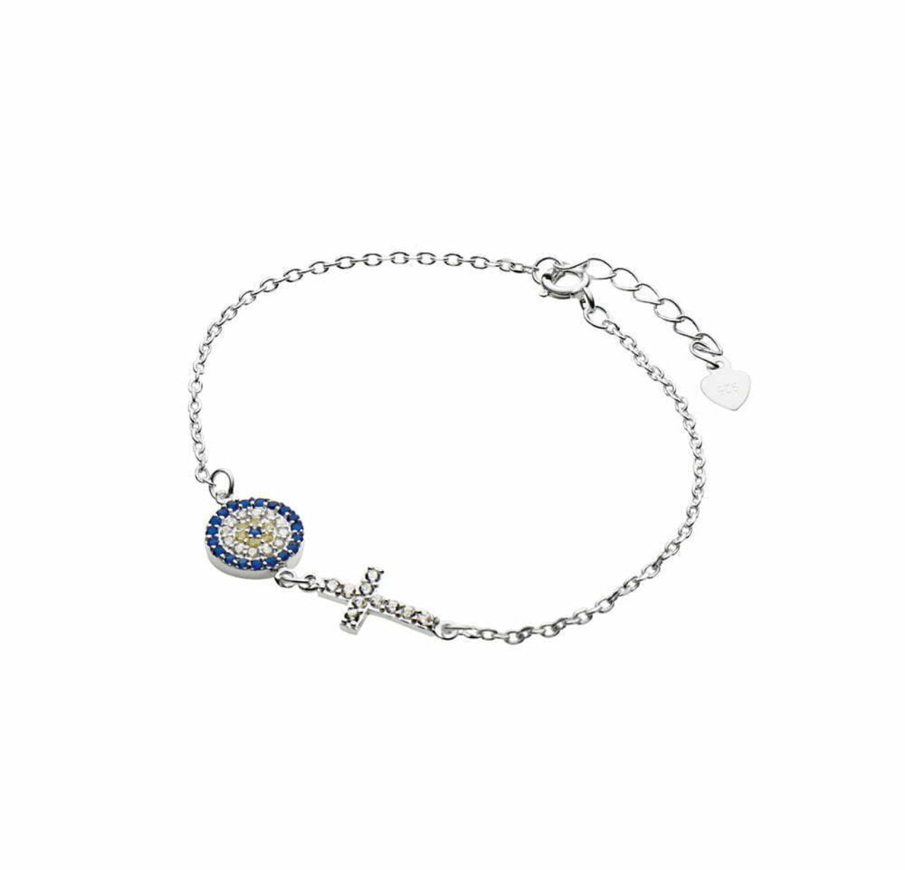 Evil Eye & Cross Bracelet