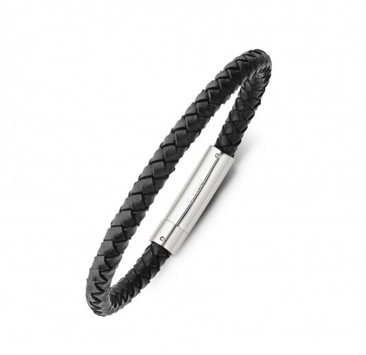 Men's Leather Plaited Bracelet