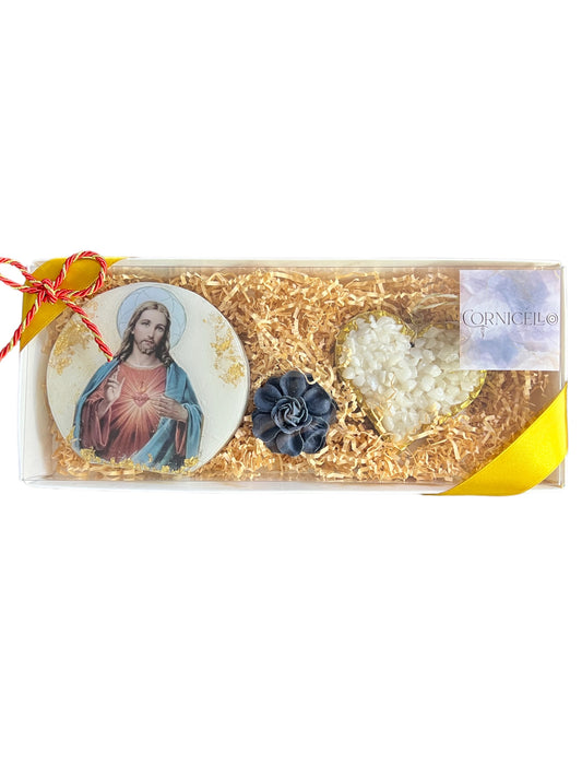 Jesus Icon with Heart Gift Pack