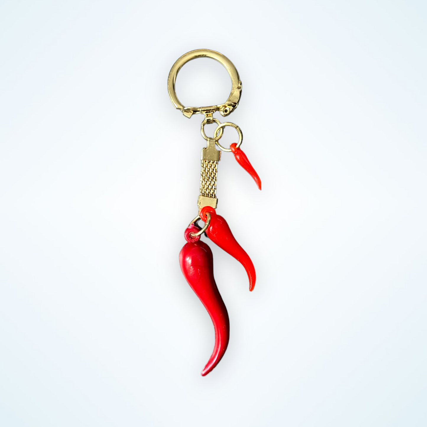 Three Red Corno Keyring