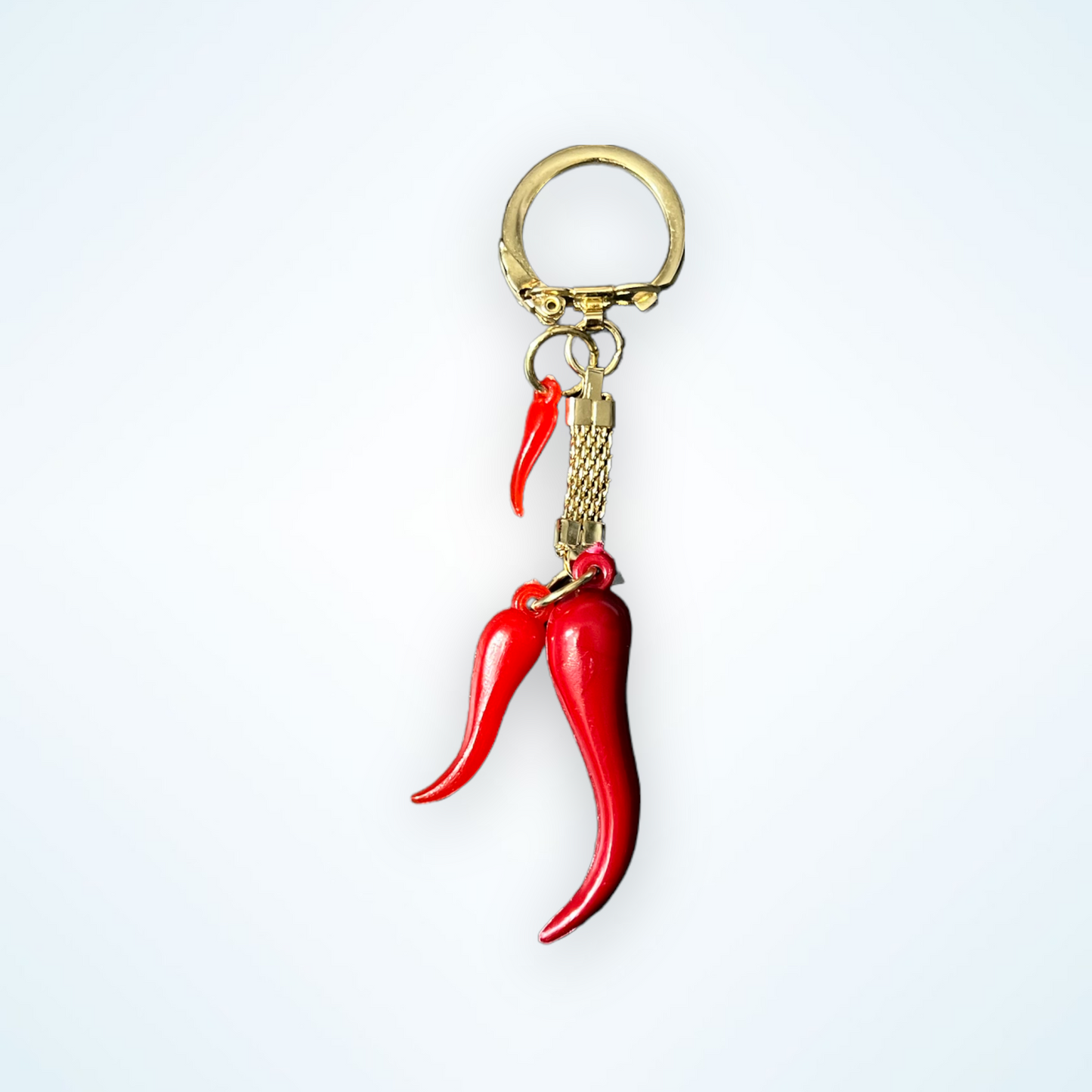 Three Red Corno Keyring