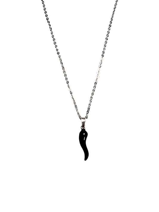 Black Cornicello Necklace